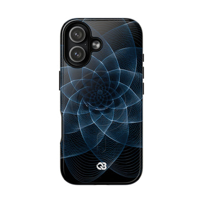 Blue Tough 2.0 Magsafe Phone Case for iPhone - Cobalt Geometric Bloom