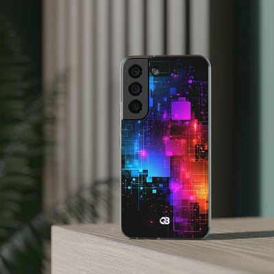 Spectral Circuit Grid · Lite Phone Case for Samsung · Black