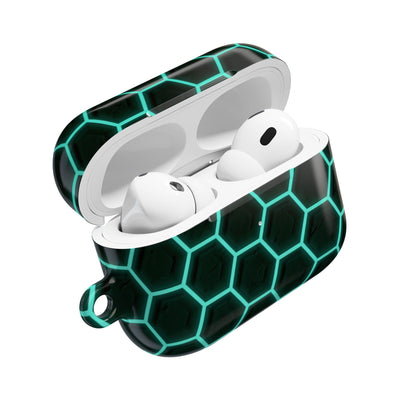 Neon Hex Spectrum · Hard Case for AirPods & AirPods Pro · Teal