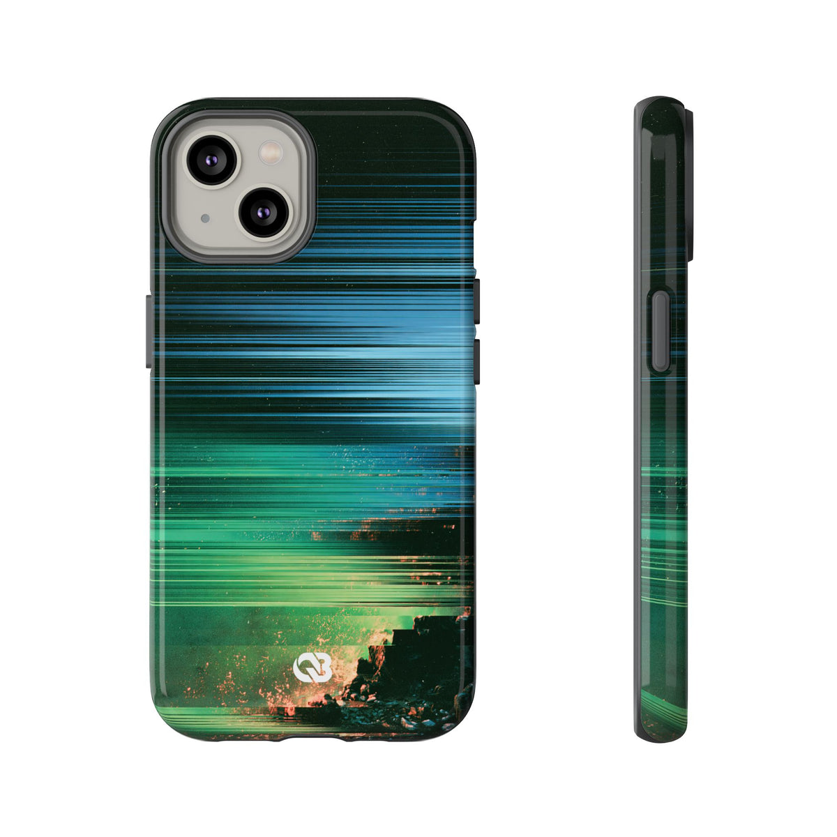 Digital Shoreline Drift · Tough Phone Case for iPhone · Teal