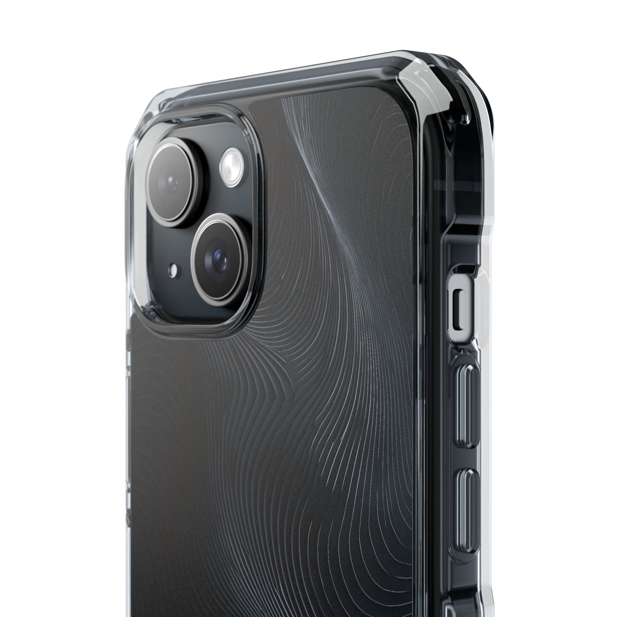 Black Impact MagSafe Phone Case for iPhone - Obsidian Ridge Flux