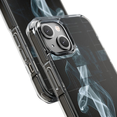 Black Impact MagSafe Phone Case for iPhone - Arctic Vapor Grid