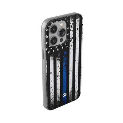 Gritty Cobalt Flag · Soft Phone Case for iPhone