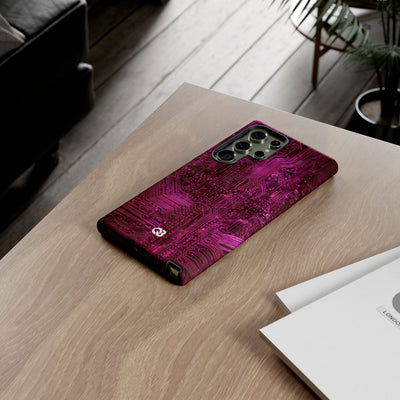 Magenta Circuit Trace · Tough Phone Case for Samsung · Pink