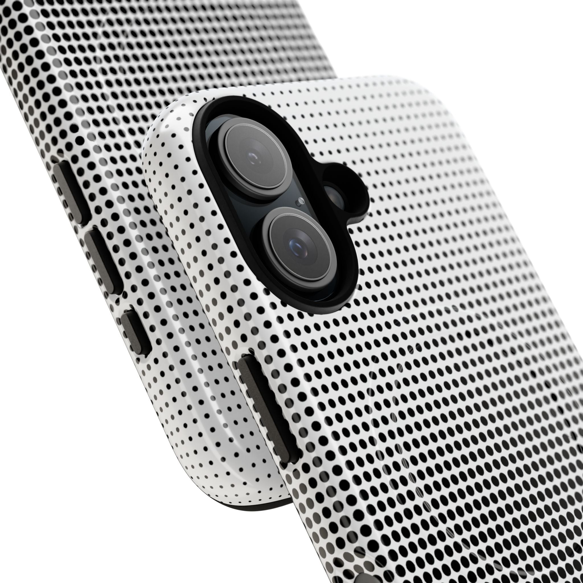 Black Tough 2.0 Magsafe Phone Case for iPhone - Obsidian Halftone Flux
