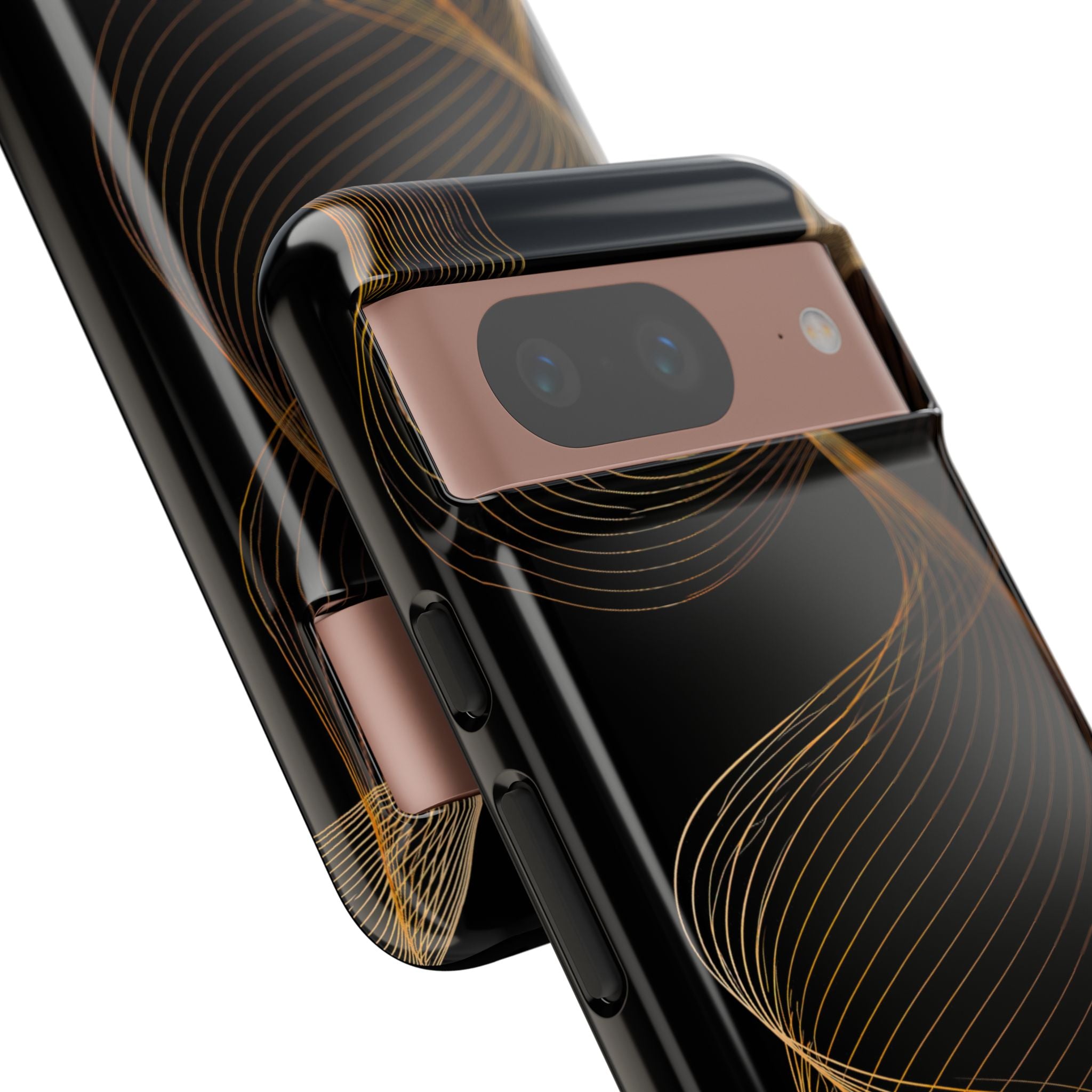 Gold Tough Phone Case for Google Pixel - Burnished Bronze Helix