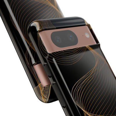 Gold Tough Phone Case for Google Pixel - Burnished Bronze Helix