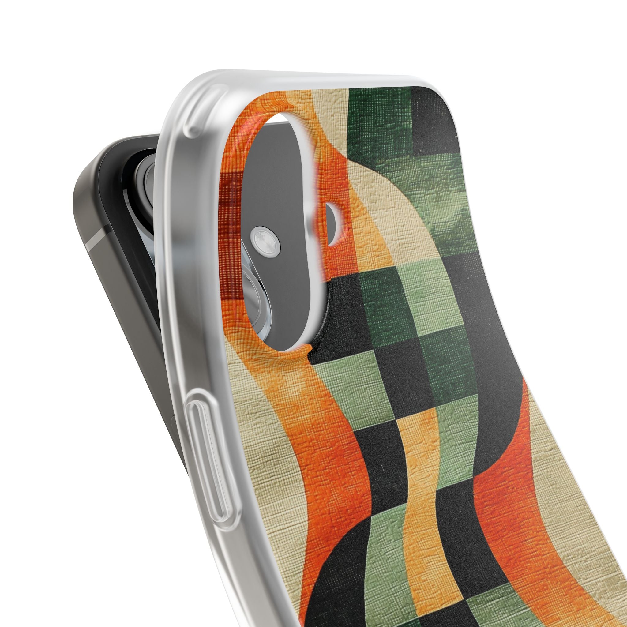 Burnt Orange Curve · Soft Phone Case for iPhone