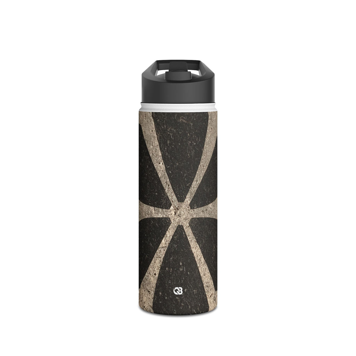 Concrete Mosaic Star · Insulated Water Bottle · Black