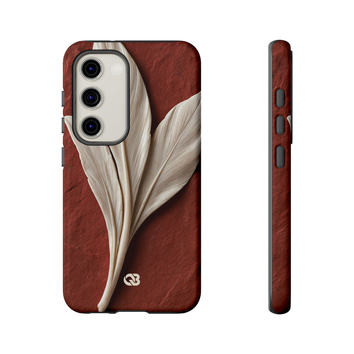 Carved Ivory Plume · Tough Phone Case for Samsung · Red