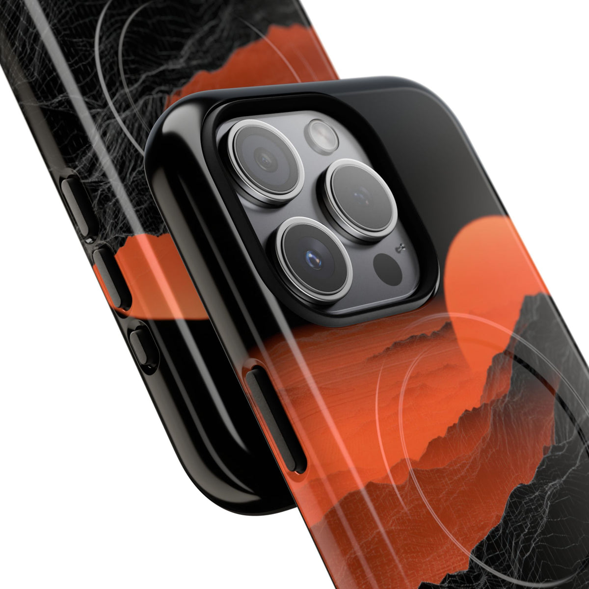 Solar Ridge Mesh · Tough 2.0 Magnetic Phone Case for iPhone · Black
