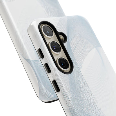 Glacial Contour Waves · Tough Phone Case for Samsung · White