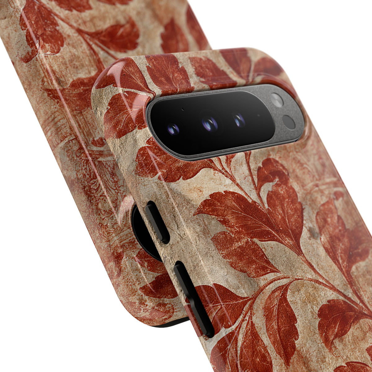 Terracotta Botanical Fresco · Tough Phone Case for Pixel ·  Red