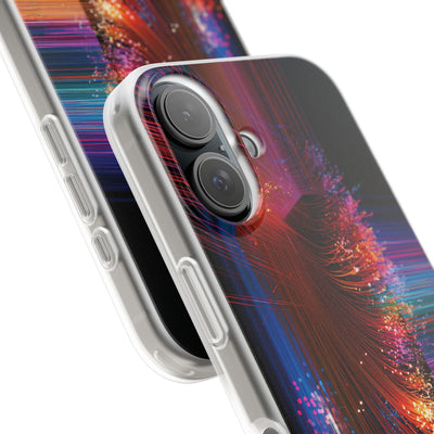 Black Lite Phone Case for iPhone - Cyber Optic Streak