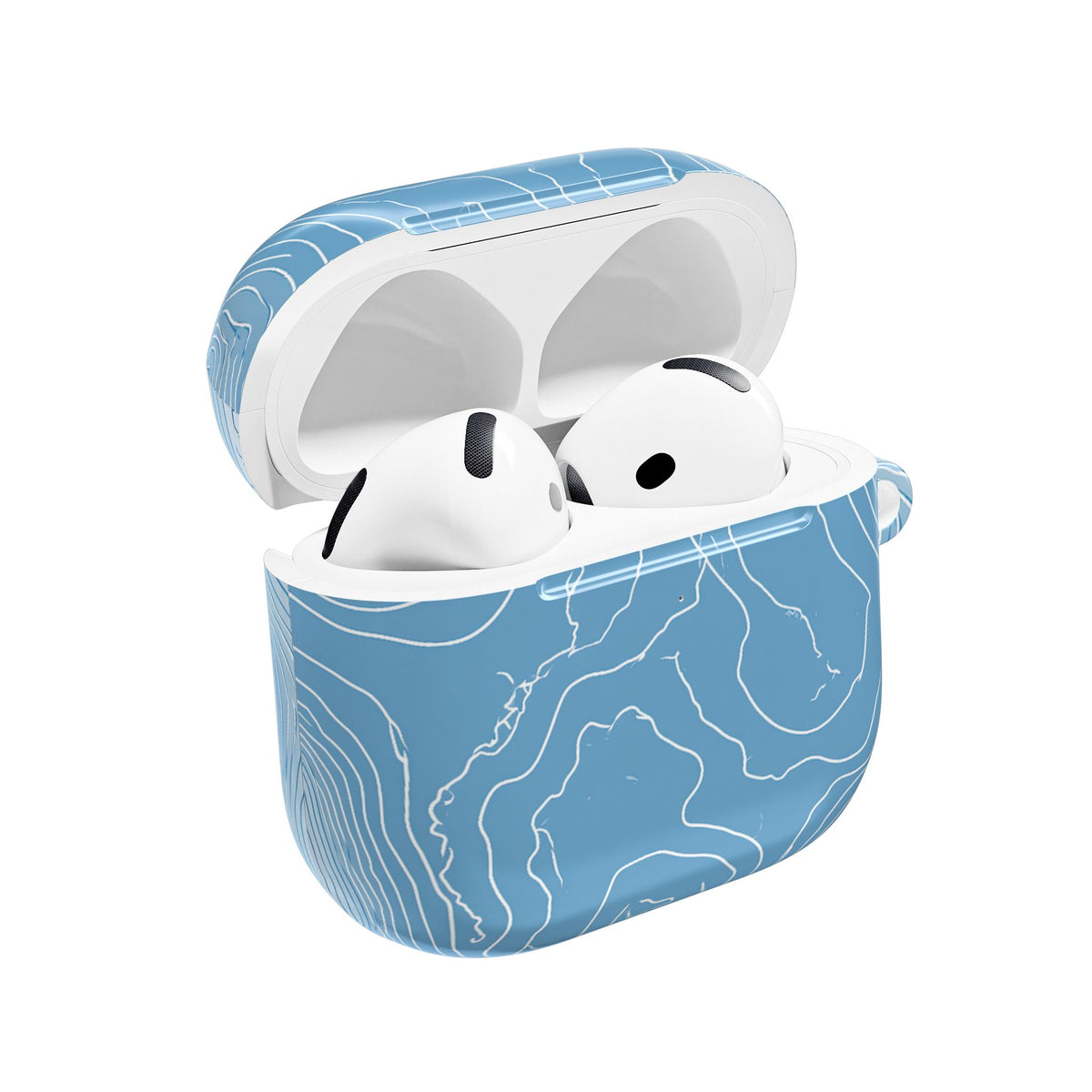 Glacial Basin Topo · Hard Case for AirPods & AirPods Pro · Blue