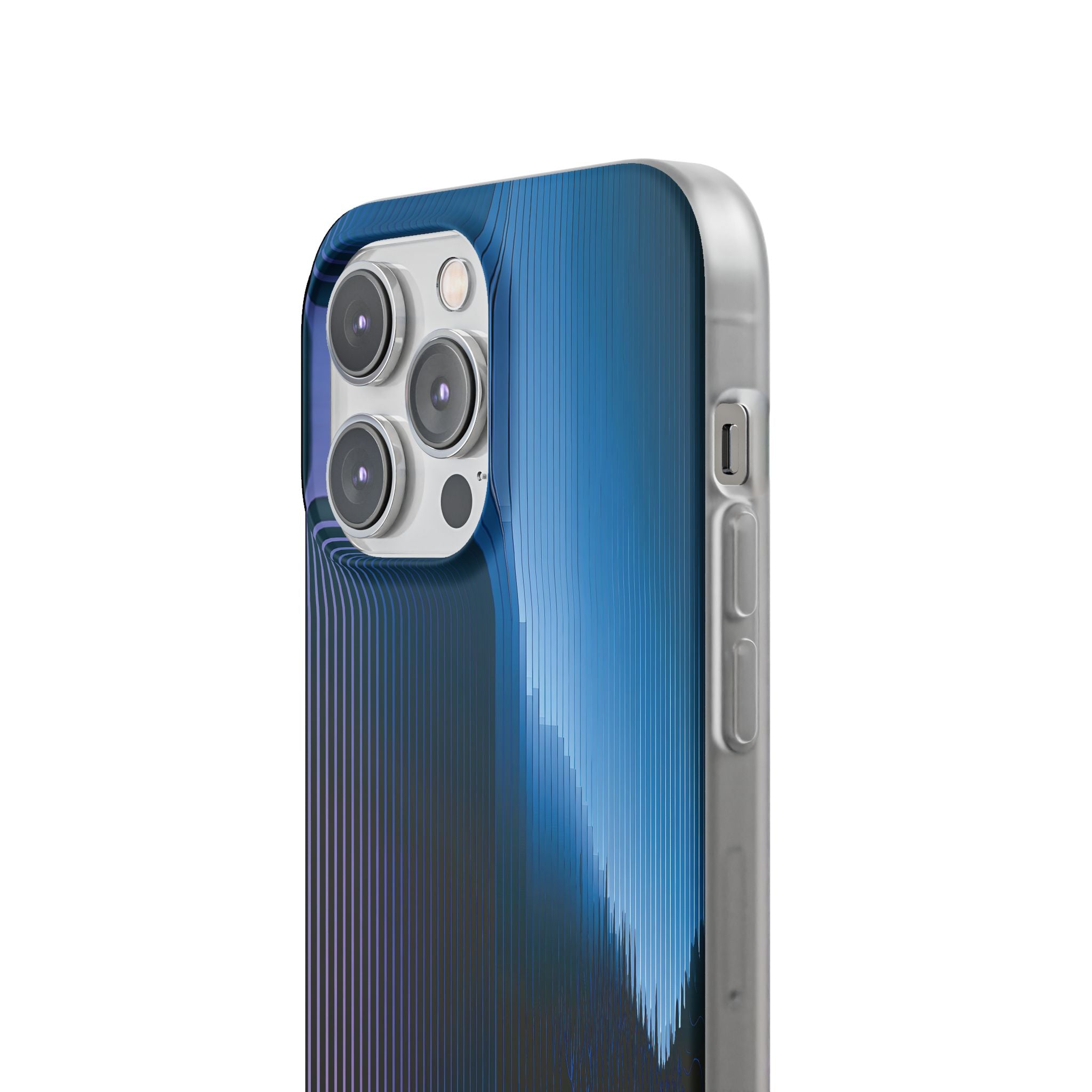Blue Lite Phone Case for iPhone - Indigo Distortion Wave