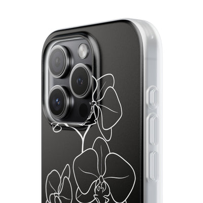 Black Lite Phone Case for iPhone - Noir Alabaster Orchid