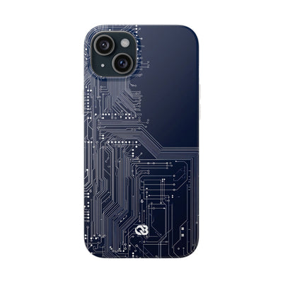 Blue Lite Phone Case for iPhone - Cobalt Data Stream