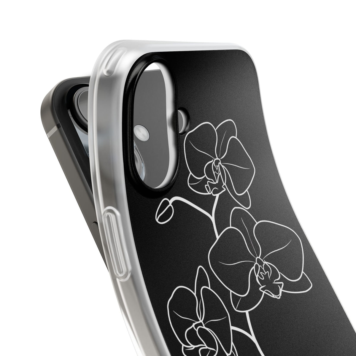 Midnight Orchid · Lite Phone Case for iPhone ·  Black