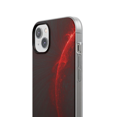 Red Lite Phone Case for iPhone - Solar Crimson Flare
