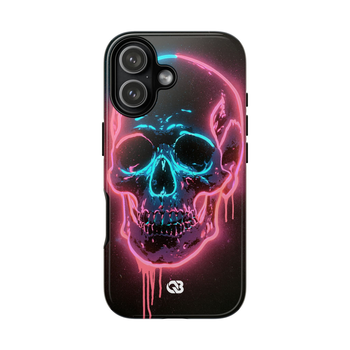 Neon Drip Skull · Tough Phone Case for iPhone · Black