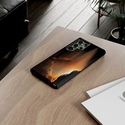 Luminous Grid · Tough Phone Case for Samsung · Black