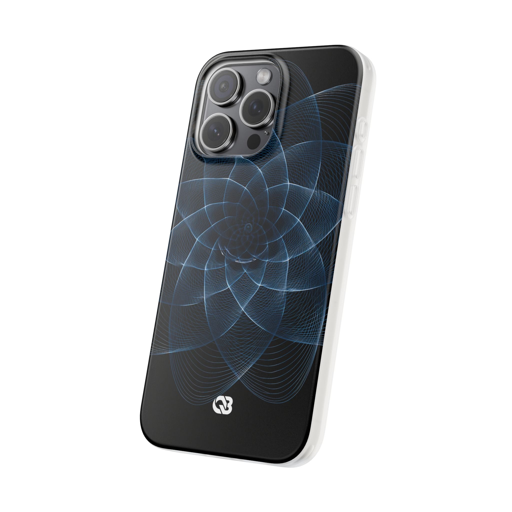 Blue Lite Phone Case for iPhone - Cobalt Geometric Bloom