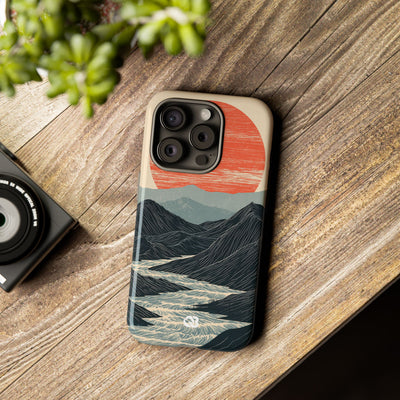 Crimson Ridge Horizon · Tough Phone Case for iPhone · Black