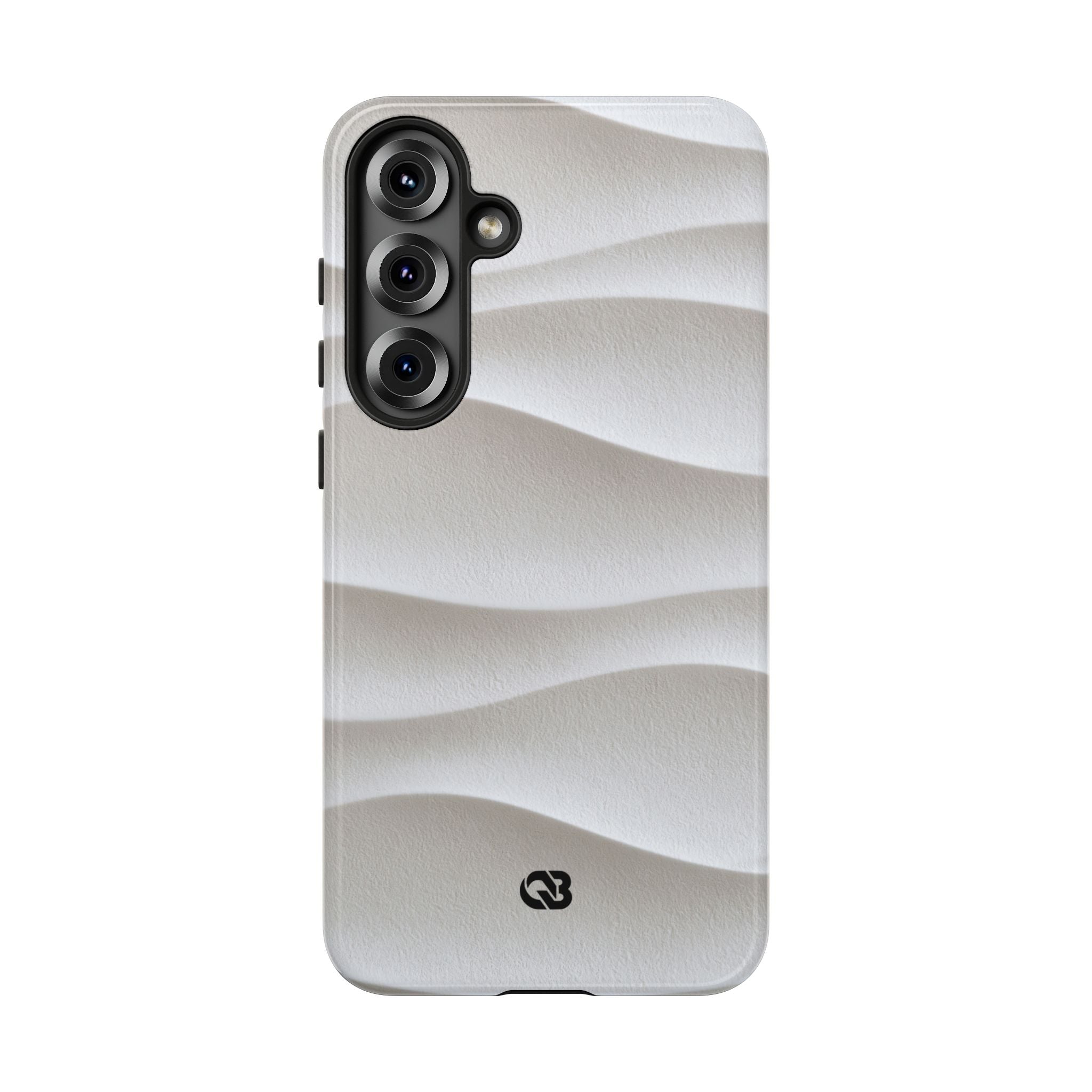White Tough Phone Case for Samsung - Arctic Flow Ridges
