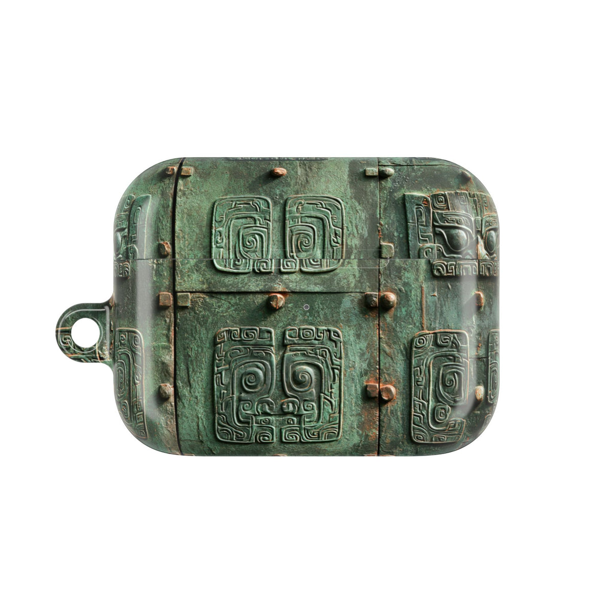 Dynastic Bronze Relief · Hard Case for AirPods & AirPods Pro · Green