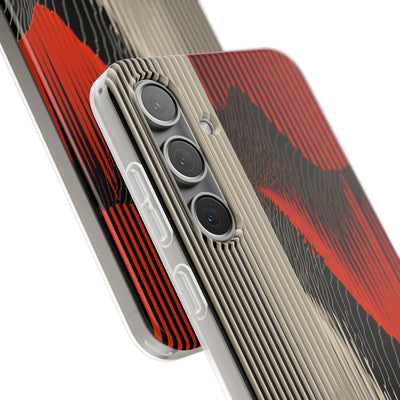Red Lite Phone Case for Samsung - Crimson Pulse Topo