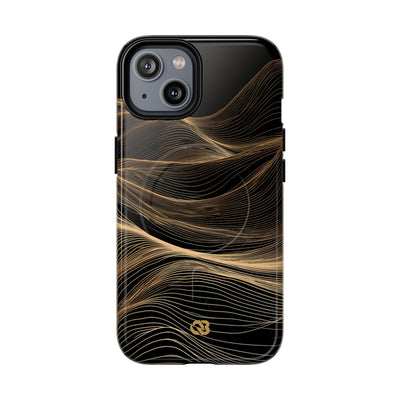 Black Tough 2.0 Magsafe Phone Case for iPhone - Copper Topo Ridge