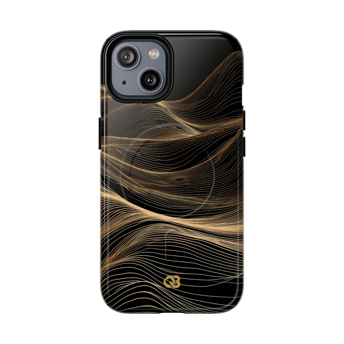 Golden Horizon Contours · Tough 2.0 Magnetic Phone Case for iPhone · Black