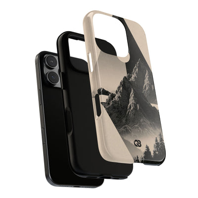 Beige Tough Phone Case for iPhone - Obsidian Summit Parchment