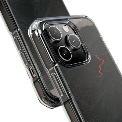 Crimson Ridge Pass · Clear Impact Magnetic Phone Case for iPhone ·  Black