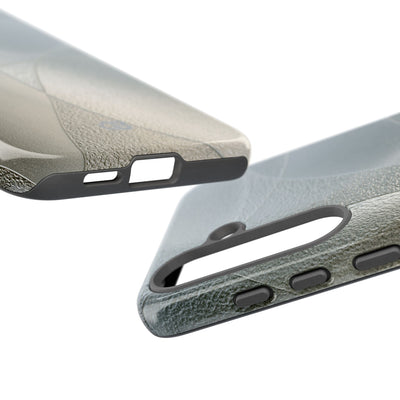 Silver Tough Phone Case for Samsung - Frosted Silver Mosaic