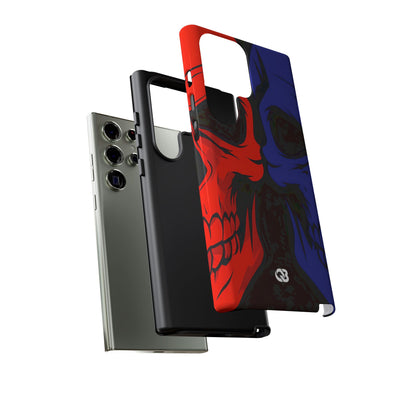 Crimson Cobalt Skulls · Tough Coque de téléphone pour Samsung
