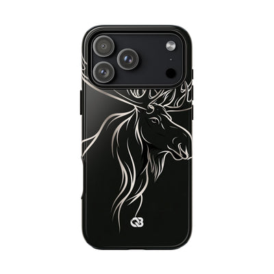 Nordic Moose Contour · Tough Phone Case for iPhone · Black