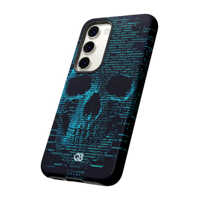 Cyan Glitch Skull · Tough Phone Case for Samsung