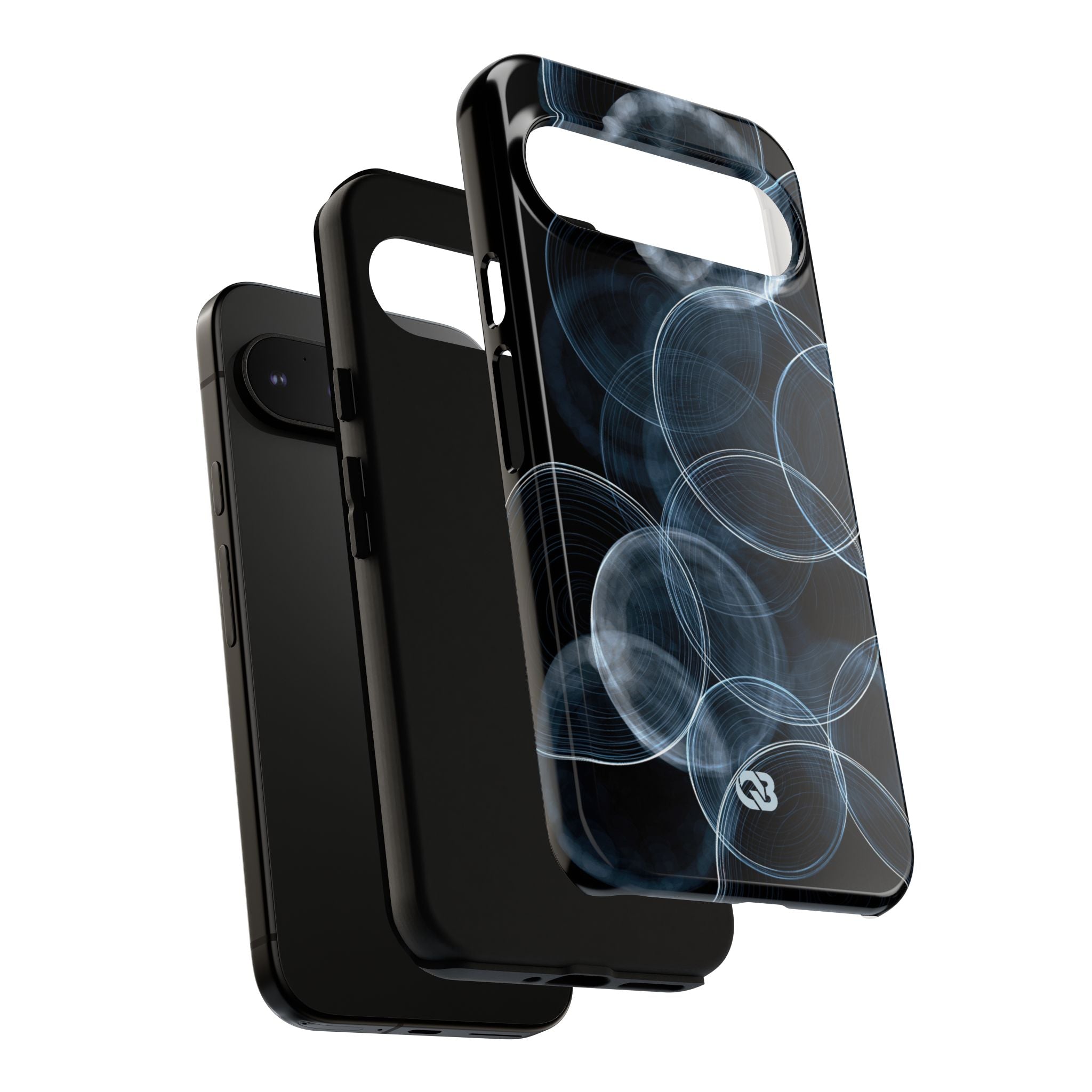 Blue Tough Phone Case for Google Pixel - Cyan Pulse Ripple