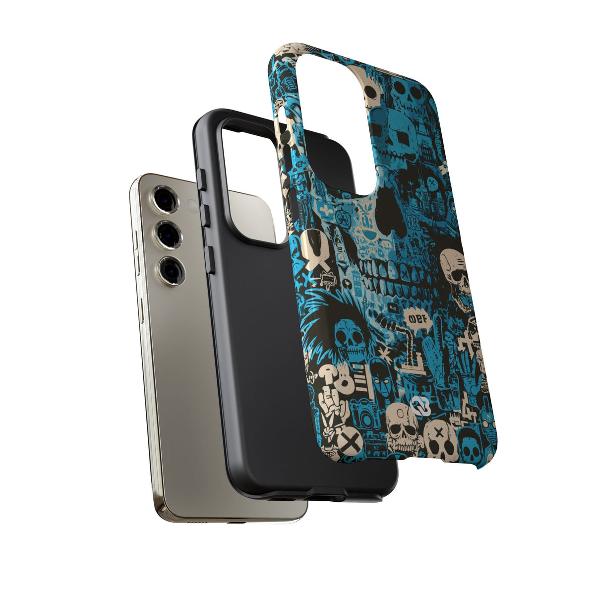 Electric Skull Graffiti · Tough Phone Case for Samsung · Blue