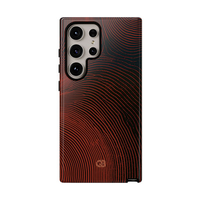 Red Tough Phone Case for Samsung - Terracotta Nerve Map