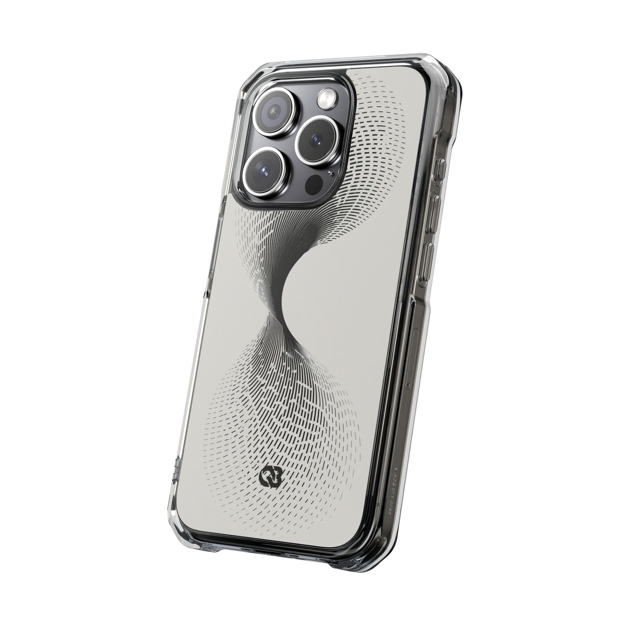 White Impact MagSafe Phone Case for iPhone - Linear Torsion Grid