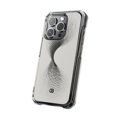 White Impact MagSafe Phone Case for iPhone - Linear Torsion Grid