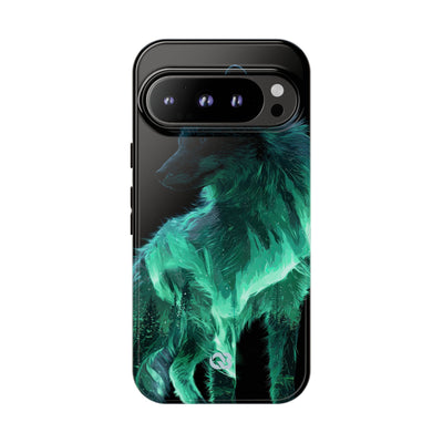 Nordic Aurora Fox · Tough Phone Case for Pixel ·  Teal