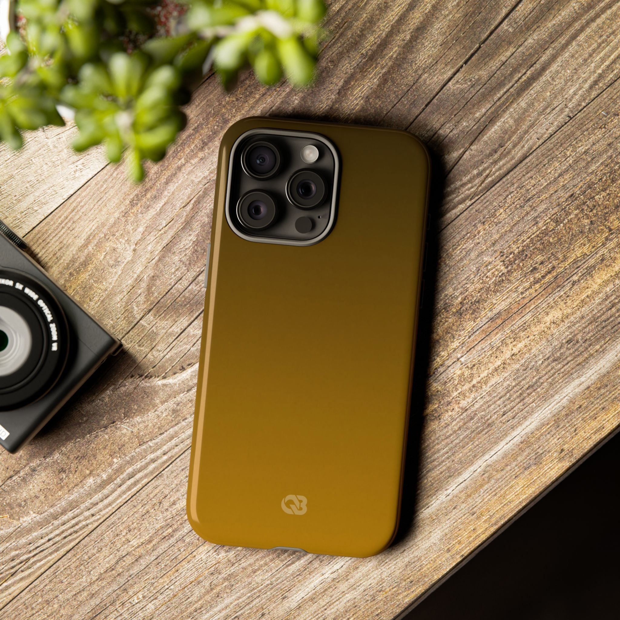 Gold Tough Phone Case for iPhone - Scorched Gold Haze