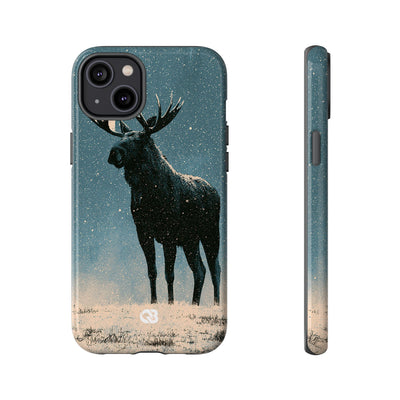 Nordic Boreal Moose · Tough Phone Case for iPhone · Blue