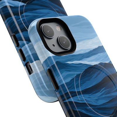 Cerulean Ridges · Tough 2.0 Magnetic Phone Case for iPhone · Blue