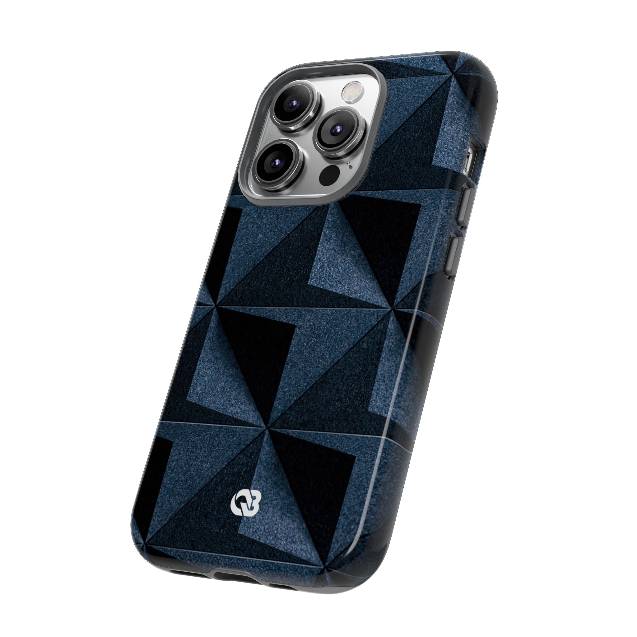 Blue Tough Phone Case for iPhone - Indigo Basalt Facets