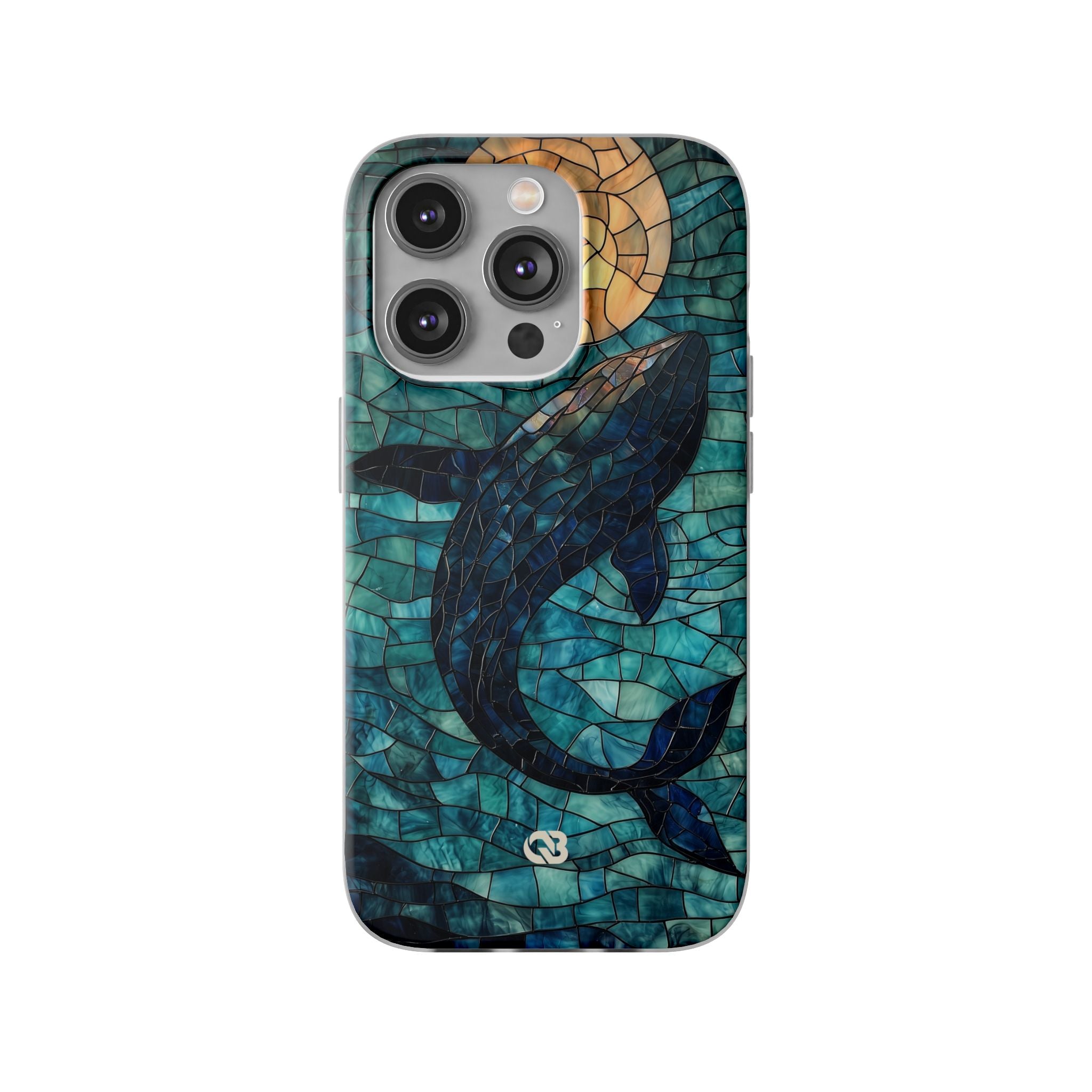 Stained Moon Whale · Soft Phone Case for iPhone
